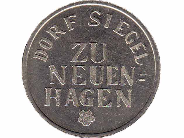 Gedenkmünze "750 Jahre Neuenhagen" 1230-1980, Vorderseite