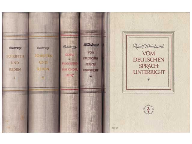 Pädagogische Bibliothek (Diesterweg, Pestalozzi, Hildebrand). 4 Titel. Um 1950