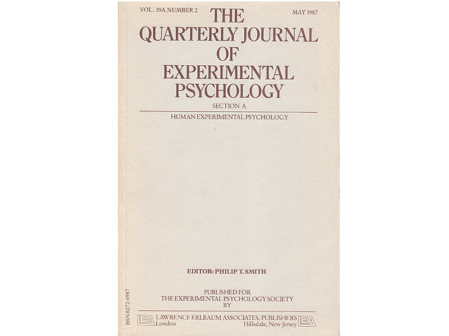 Quarterly Journal of Experimental Psychology. Vol. 39A Number 2. May 1987