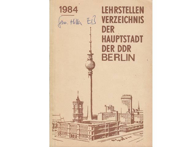 Lehrstellenverzeichnis der Hauptstadt der DDR Berlin 1984