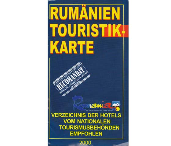 Rumänien-Touristik-Karte. Verzeichnis der Hotels von Nationalen Tourismusbehörden empfohlen. In deutscher Sprache