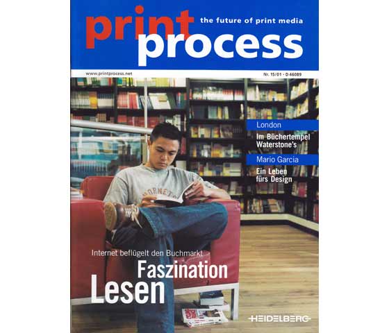 Sammlung Zeitschrift „print process. the future of print media“. Eine internationale Publikation der Heidelberger Druckmaschinen AG. 17 Titel. 