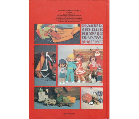 Sticken, Häkeln, Stricken. Beschäftigungsbuch für Kinder von 8 Jahren (Rückseite)