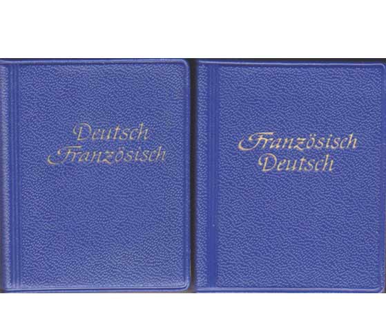 Junkers Kleinwörterbuch Französisch-Deutsch-Französisch. 2 Mini-Bändchen im Schuber