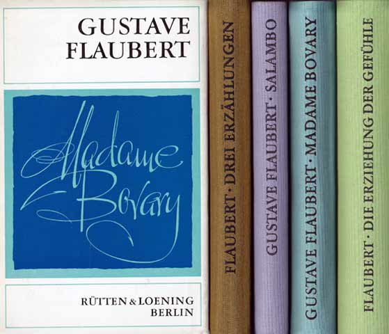 Büchersammlung "Gustav Flaubert. Gesammelte Werke in Einzelbänden". 4 Titel. 
