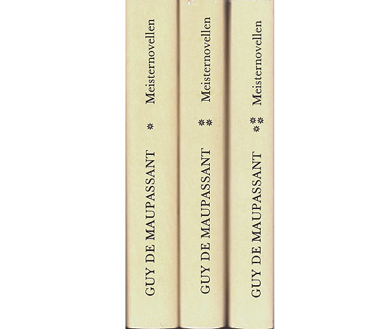Meisternovellen in drei Bänden. Erster Band bis dritter Band. Aus dem Französischen übersetzt von Helmut Bartuschek und Karl Friese. 8. bzw. 10. Auflage