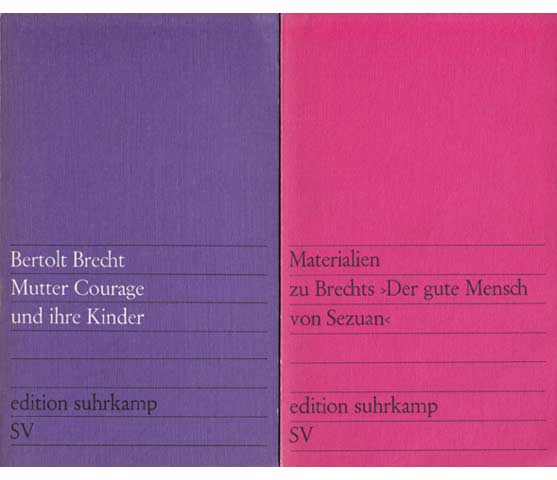 Büchersammlung "Bertolt Brecht/edition suhrkamp". 4 Titel. 