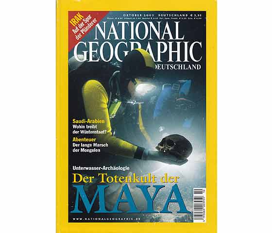 Zeitschriften-Sammlung „National Geographic Deutschland". Mit Artikeln zum Thema: Alte Kulturen. 6 Titel. 