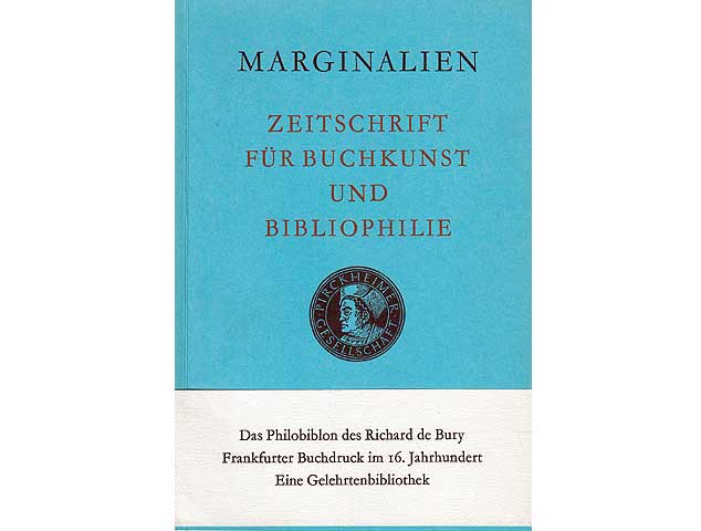 Sammlung „Zeitschrift für Buchkunst und Bibliophilie, Hrsg. Pirckheimer-Gesellschaft“. 29 Hefte: 11/1961, 38/1970, 43/1971, 89/1983, 92/1983, 94/1984, 95/1984, 96/1984, Register (Hefte  ...