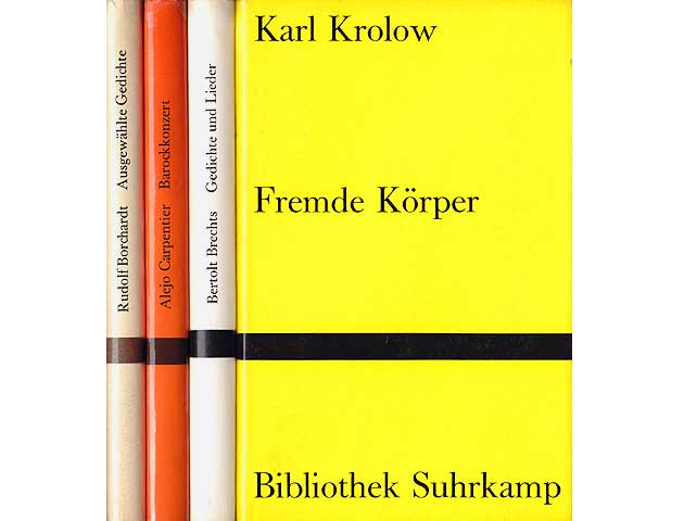 Büchersammlung "Bibliothek Suhrkamp". 4 Titel. 