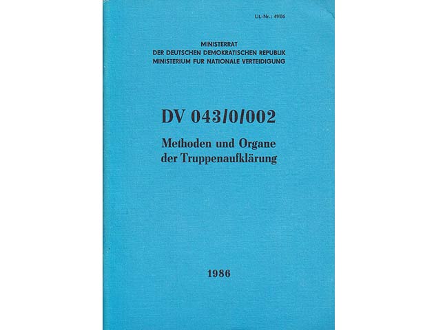 Methoden und Organe der Truppenaufklärung DV 043/0/002
