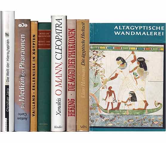 Büchersammlung „Pharaonen und Ägypten“. 8 Titel. 