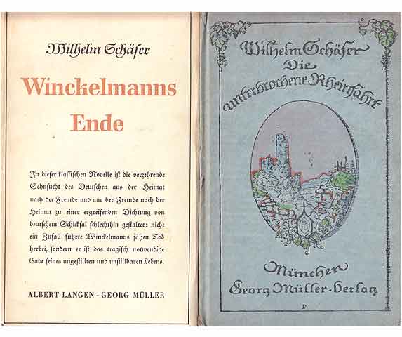 Büchersammlung "Wilhelm Schäfer" 4 Titel. 