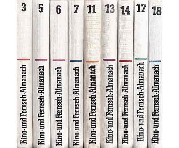 Kino- und Fernseh-Almanach. 9 Ausgaben. Nr. 3/1972. Nr. 5/1974. Nr. 6/1975. Nr. 7/1976. Nr. 11/1980. Nr. 13/1983. Nr. 14/1984. Nr. 17/1987. Nr. 18/1988 (Einzelpreis 8,00 und 2,50 € Versand)