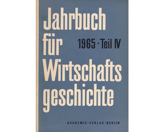 Büchersammlung „Jahrbuch für Wirtschaftsgerschichte“. 5 Titel. 