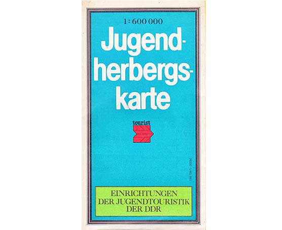 Jugendherbergskarte. 1:600 000. Einrichtungen der Jugendtouristik der DDR. 1. Auflage/1986