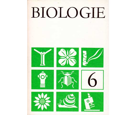 Büchersammlung "DDR. Schulbücher Fach Biologie". 9 Titel. 