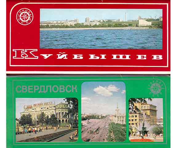 Ansichtskartenmappen „Sowjetunion“. 8 Titel. 