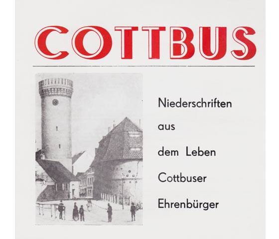 Konvolut „Cottbus. DDR-Geschichte“. 3 Titel. 