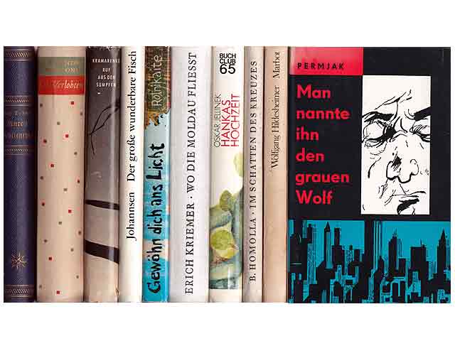 Büchersammlung „Romane, Biographien, Erzählungen“. 10 Titel. 