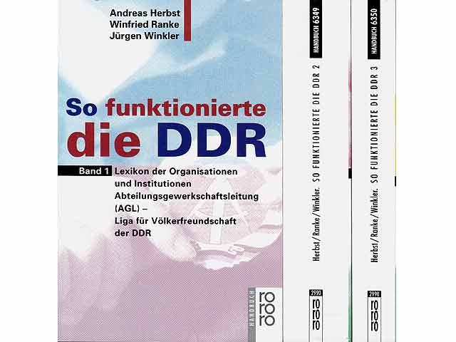 Büchersammlung "So funktionierte die DDR". 3 Titel (Bände). 