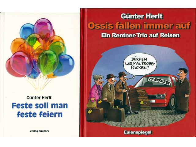 Konvolut „Von Günter Herlt signierte Bücher“. 2 Titel. 