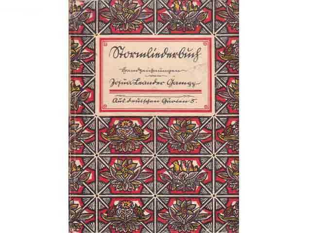 Normliederbuch. Handzeichnungen von Josua Leander Gamgg. Aus deutschen Gärten 5. Alle Seiten in Sütterlin-Schrift