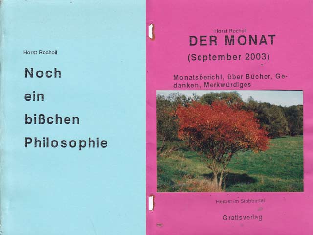 Konvolut „Horst Rocholl/Neuenhagen bei Berlin. Lebenserinnerungen. Bekenntnisse“. 10 Titel. 