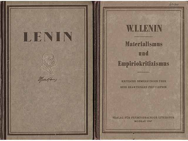 Büchersammlung: "W. I. Lenin - Auflagen 1945-1948 vom Verlag für Fremdsprachige Literatur Moskau". 3 Titel. 