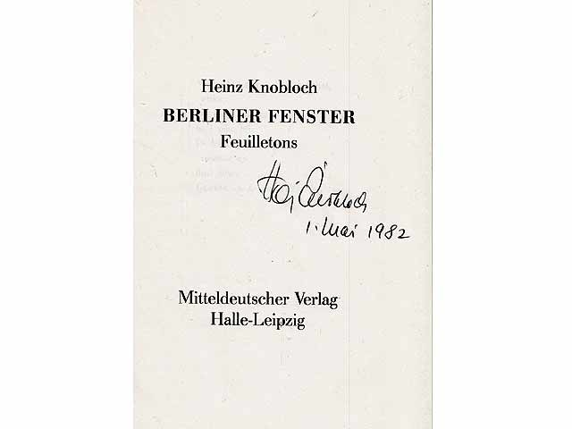 Büchersammlung „Heinz Knobloch“. 15 Titel. 