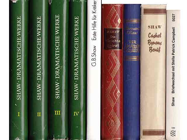 Büchersammlung „George Bernard Shaw“. 6 Titel (9 Bücher). 