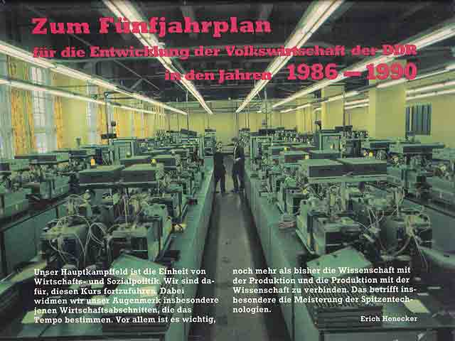 Zum Fünfjahrplan für die Entwicklung der Volkswirtschaft der DDR in den Jahren 1986-1990.