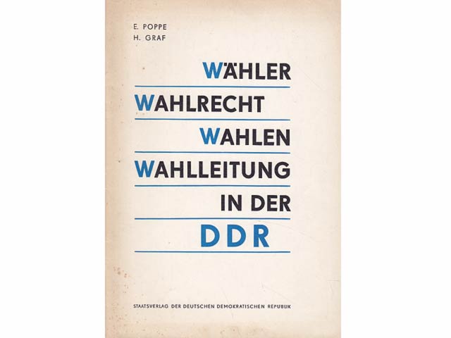 Wähler, Wahlrecht, Wahlen, Wahlleitung in der DDR.