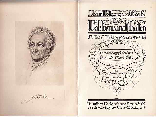 Konvolut "Johann Wolfgang Goethe". 7 Titel. 