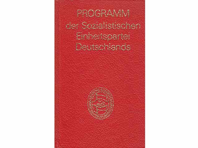 Konvolut "Parteiprogramm, Programme und Statuten der SED“. 11 Titel. 