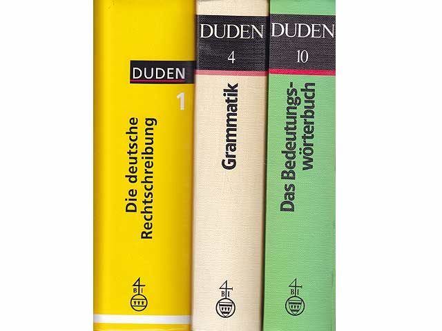 Büchersammlung "Der Große Duden in 10 Bänden vom Dudenverlag Mannheim/Wien/Zürich". 5 Titel. 
