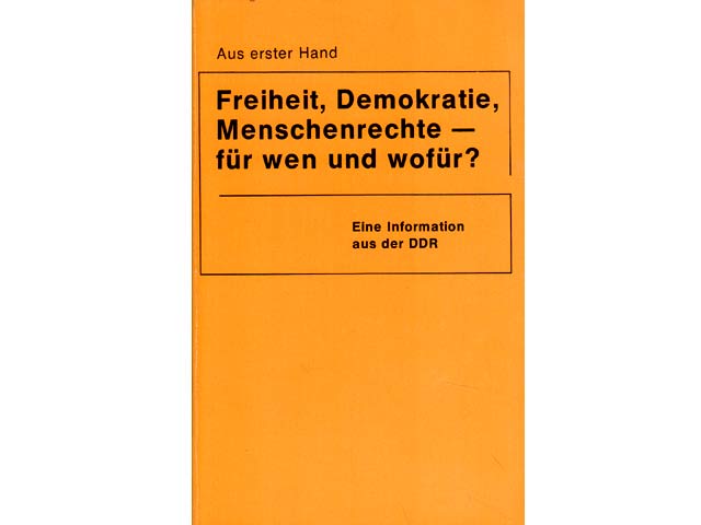 Konvolut "Menschenrechte in den  Staaten des Warschauer Vertrages". 4 Titel. 