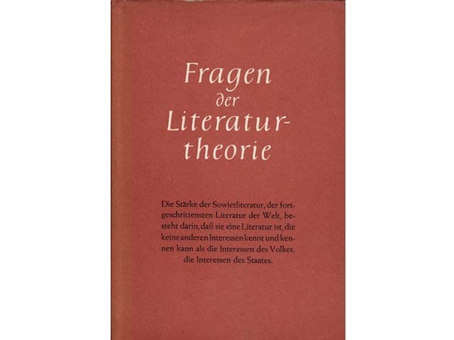 Konvolut „Analysen, Kommentare zu Literatur und Kunst der Sowjetunion“. 9 Titel. 