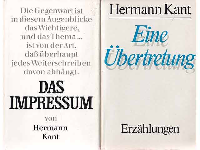 Konvolut "Hermann Kant". 10 Titel. 