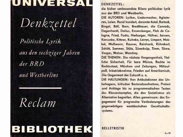 Reclam-Sammlung "Belletristik". 6 Titel. 