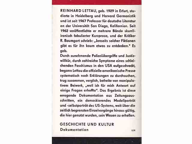 Täglicher Faschismus. Amerikanische Evidenz aus 6 Monaten. Reclam-Reihe Geschichte und Kultur, Dokumentation. 1. Auflage