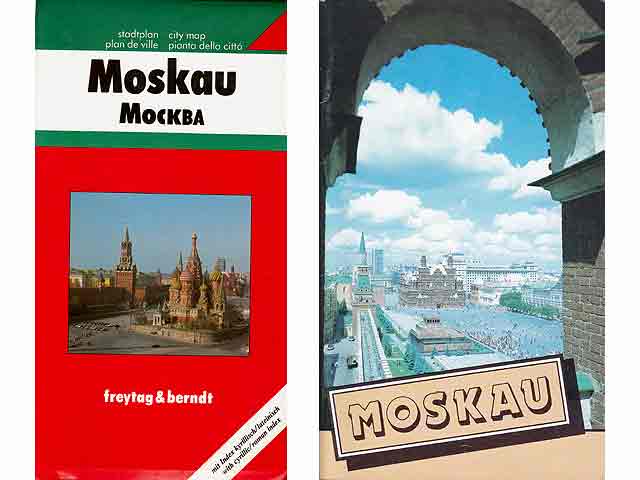 Büchersammlung „Reiseführer Moskau“. 8 Titel. 