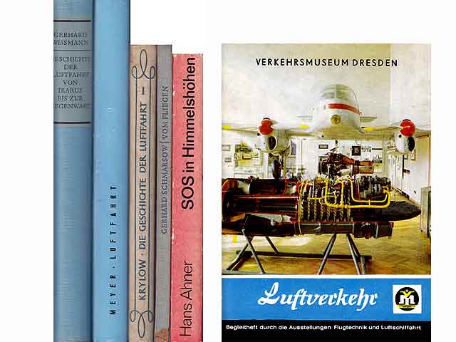 Büchersammlung "Zur Geschichte der Luftfahrt". 6 Titel. 