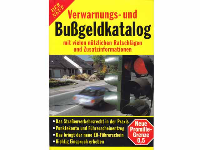 Konvolut "Straßenverkehrsordnung. Bußgeldkataloge". 5 Titel. 