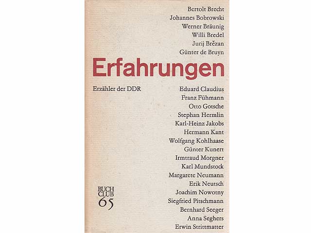 Erfahrungen. Erzähler der DDR. Anthologie. Buchclub 65