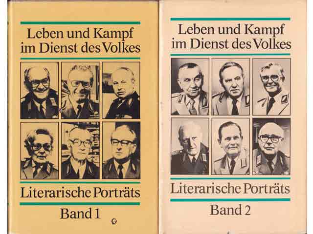 Leben und Kampf im Dienst des Volkes. Literarische Porträts. Hrsg. im Auftrag des Ministeriums des Innern, Politische Verwaltung. Bände 1 und 2. 1. Auflage