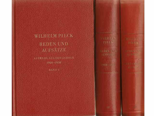 Büchersammlung "Wilhelm Pieck / Reden und Aufsätze" 3 Titel.  