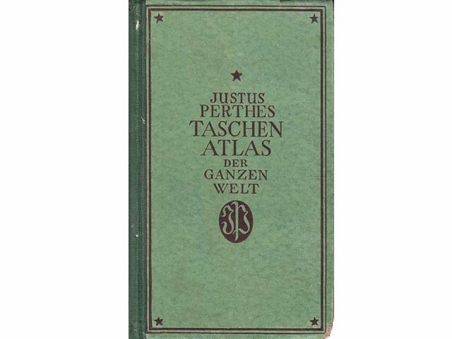 Justus Perthes Taschenatlas der ganzen Welt. 79. Auflage. 45 Karten in Kupferstich