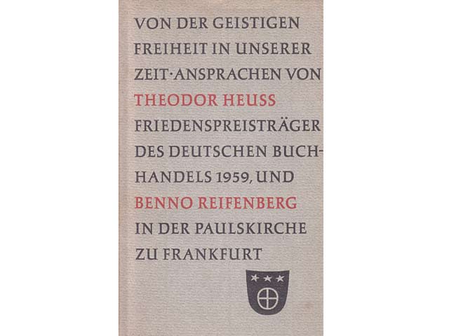 Konvolut “Theodor Heuss“. 2 Titel. 