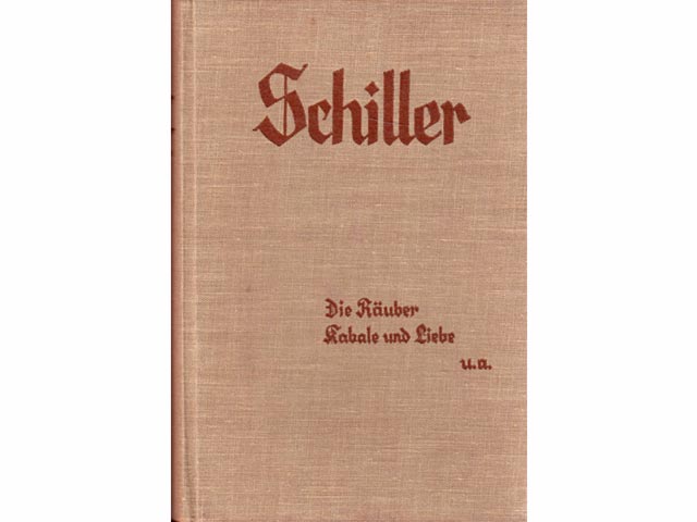 Konvolut "Friedrich Schiller". 9 Titel. 